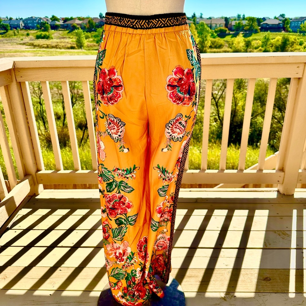 Jealous Tomato Floral Print Wide Leg Pants - Picture 3 of 17
